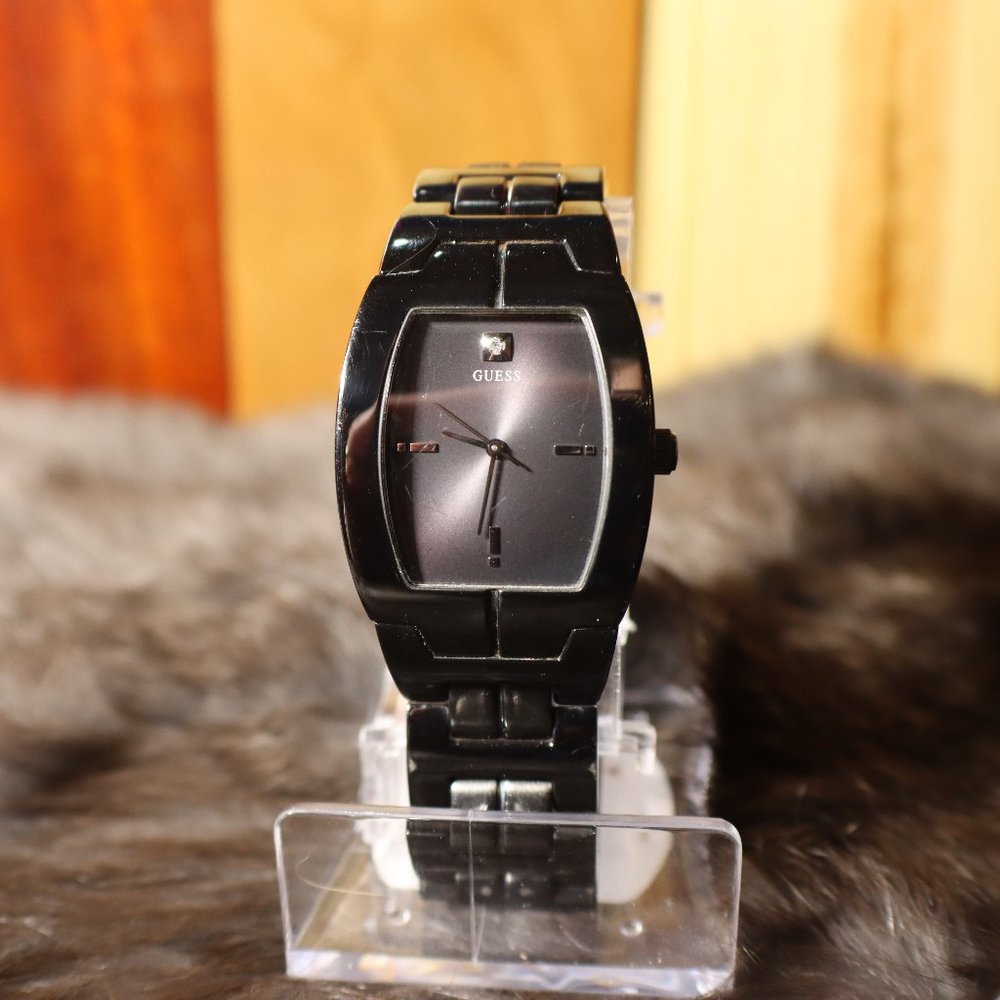Men's Guess Steel Diamond Watch